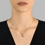 Pingente Glee em Prata 925 com Espinélio e Topázios Incolores, 15mm - Imagem 3