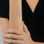 Pulseira Una em Ouro Amarelo 18k com Pérolas - Imagem 3