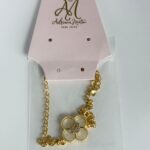 PULSEIRA TREVO CRAVEJADO LUXO GOLD