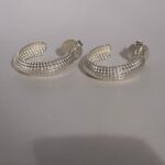 BRINCO ARGOLA TEXTURIZADA PRATA