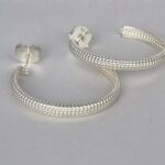 BRINCO ARGOLA TEXTURIZADA PRATA 30