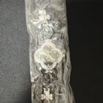 RELÓGIO CRAVEJADO TREVO PRETO PRATA